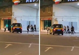 Brutal agresión de cuatro chicas a un taxista en Barcelona