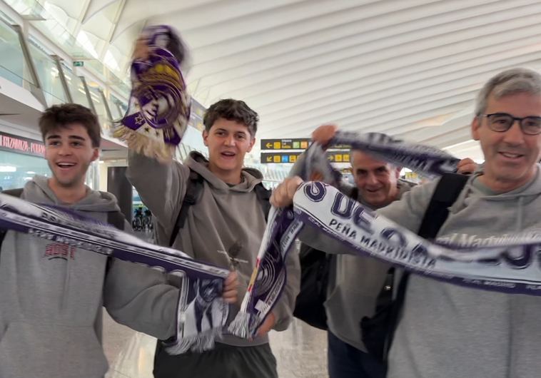 Un grupo de madrileños viaja desde Bilbao a Londres para la final de la Champions