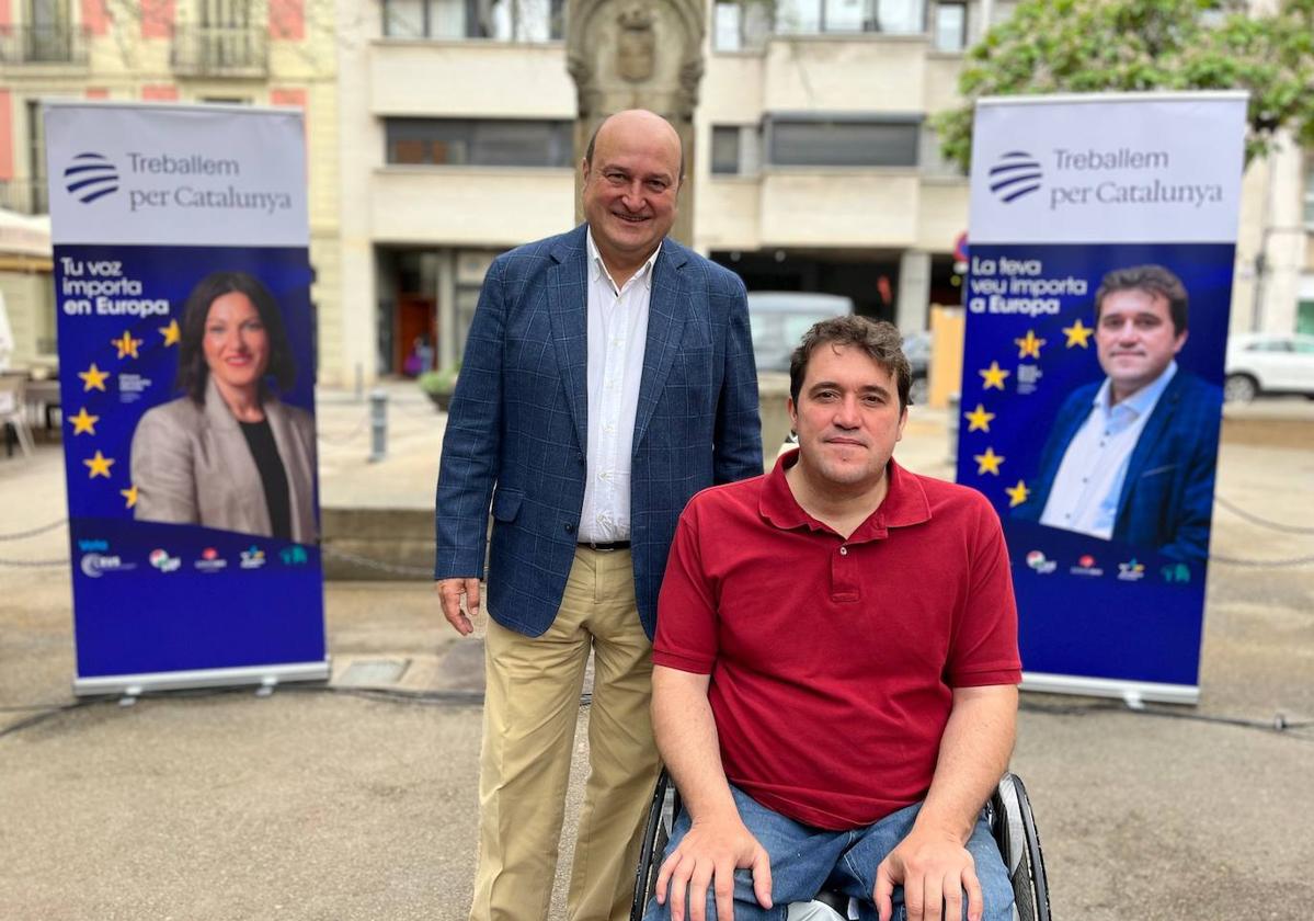 Ortuzar y Bonvehí, en un acto organizado por Treballem este sábado en Vic.