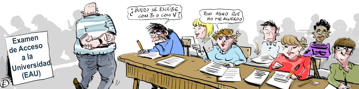 La tira de Cerrajería y el examen de acceso a la universidad