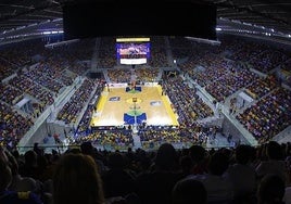 Imagen panorámica del Gran Canaria Arena, con 11.500 espectadores de aforo.