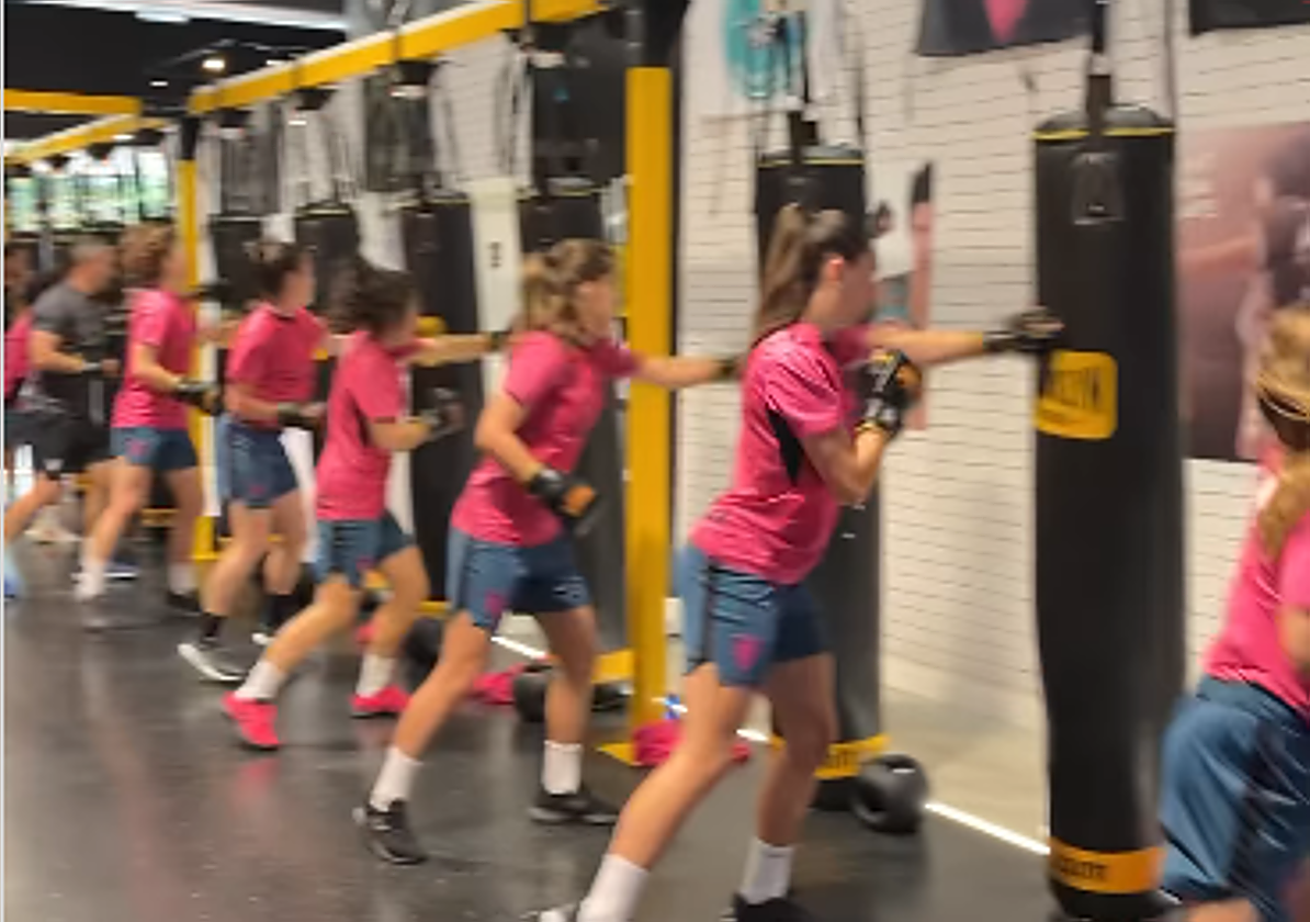 Un entrenamiento diferente para el Athletic de David Aznar