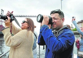 Los blogueros enfocaron a uno de los iconos del territorio, el Puente Colgante de Bizkaia.