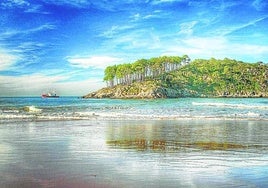 Refugio. La isla de Garraitz, en Lekeitio, fotografiada desde la playa.