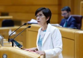 La portavoz del PNV en el Senado, Estefanía Beltrán de Heredia, durante un pleno.