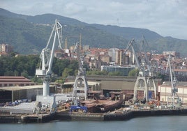 Los terrenos del antiguo astillero de Sestao salieron a subasta en 2021.