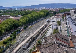 Recreación de la futura estación de la capital alavesa, que contará con dos accesos, dos plantas subterráneas y un parking para 400 coches.