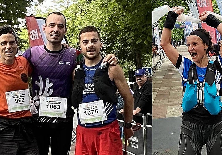 Alzola, Goikolea y Gálvez (izquierda) y Ane Zabala (derecha).