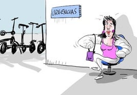 La viñeta de Cerrajería sobre la atención en Urgencias a los heridos en accidentes de patinetes