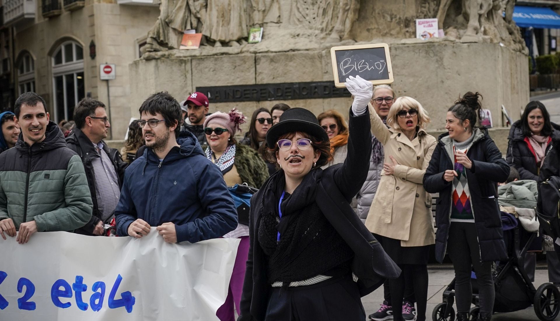 Protesta de los trabajadores del sector durante las huelgas de abril