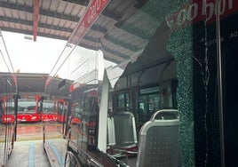 Durante la huelga han tenido lugar diversos sabotajes en las unidades de Bilbobus.