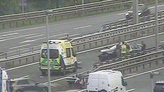 Un accidente a la altura de Santurtzi obliga a cortar un carril de la A-8, dirección Bilbao