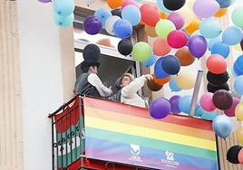 Edgar Carranza y Paula Sabatel interpretaron este año a Arlote y Mari Pepa en la lectura del pregón.