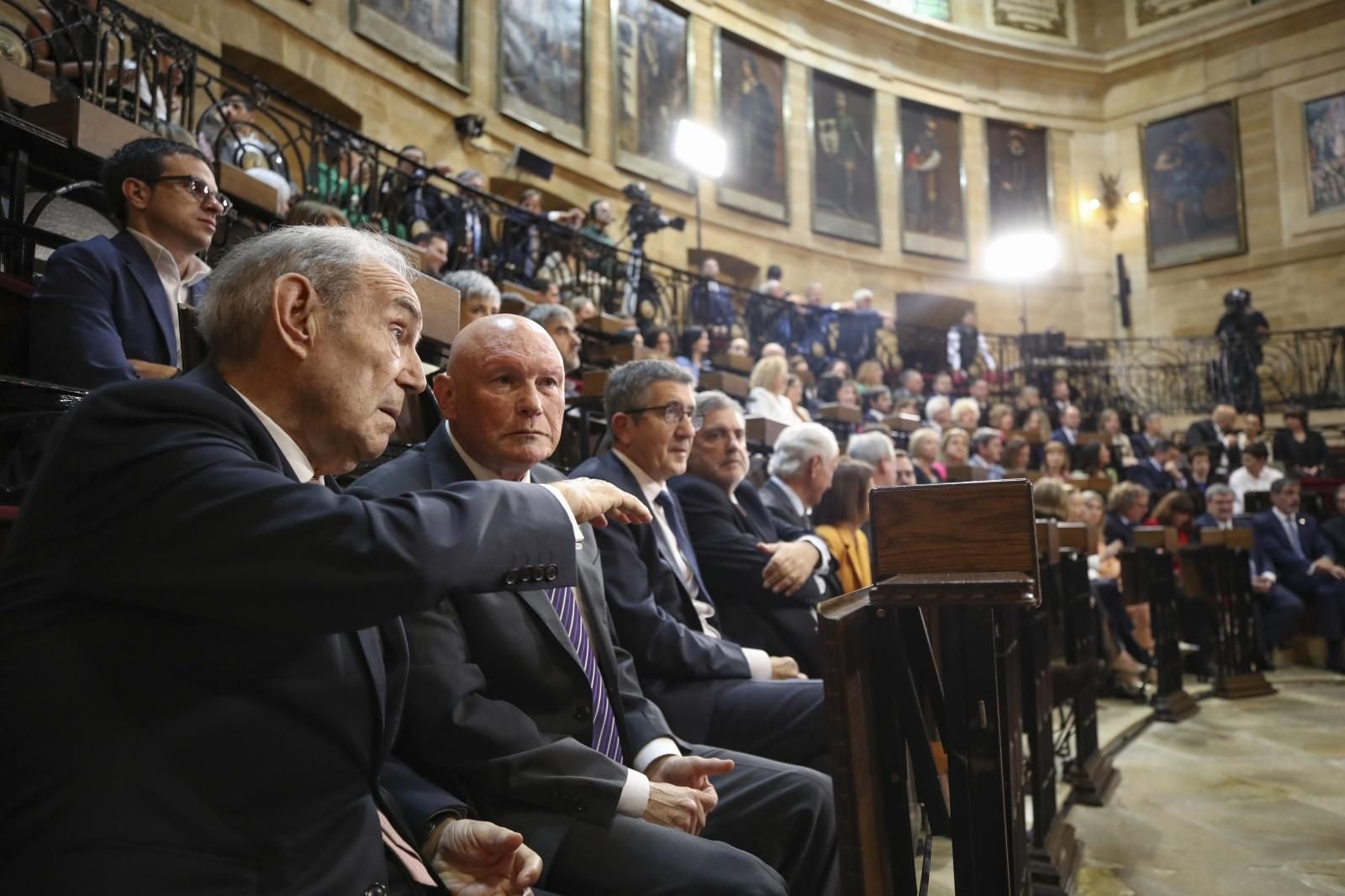 Carlos Garaikoetxea, Juan José Ibarretxe, Patxi López y Jesús Eguiguren