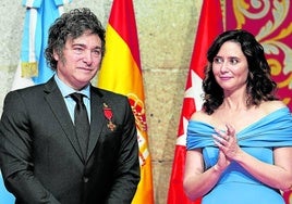 Javier Milei e Isabel Díaz Ayuso.