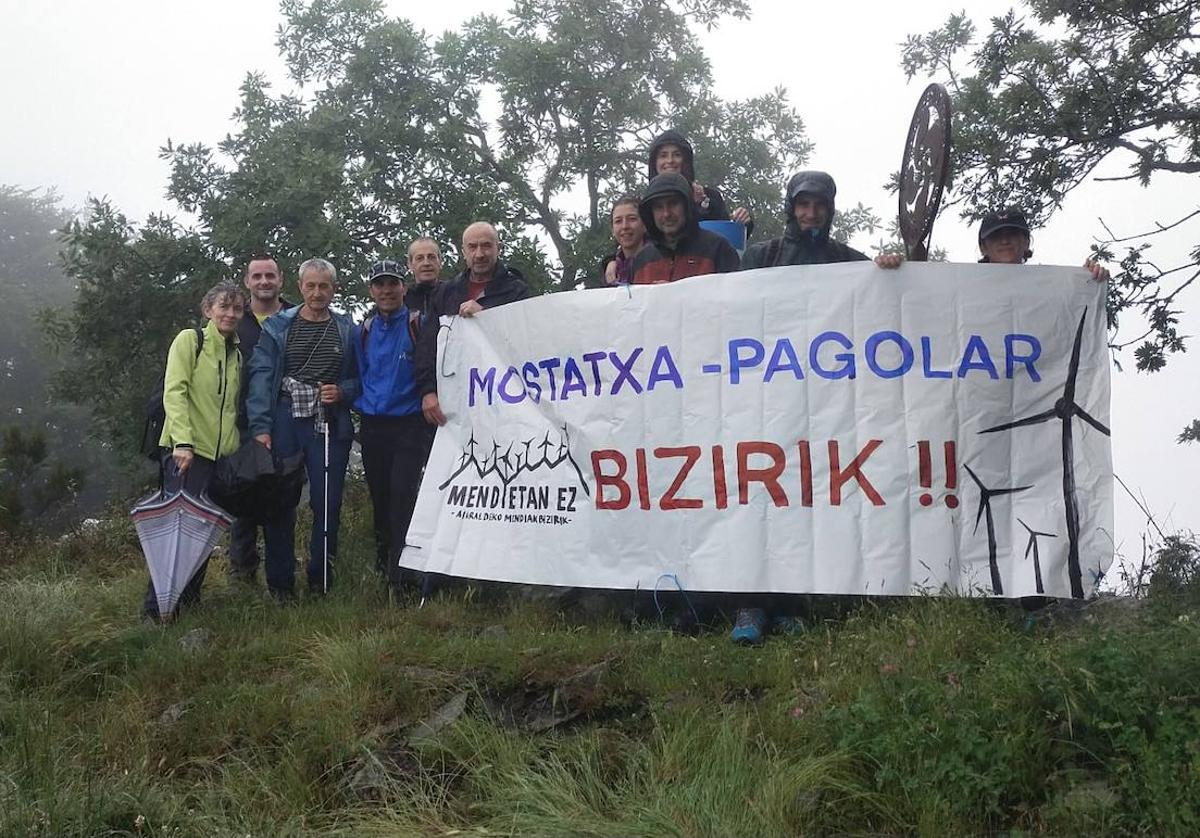 Concentración celebrada el sábado en la cima del monte Pagolar.