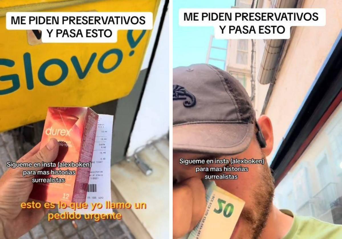 Un repartidor de Glovo entrega una caja de preservativos y le pasa esto: «No me lo puedo creer»