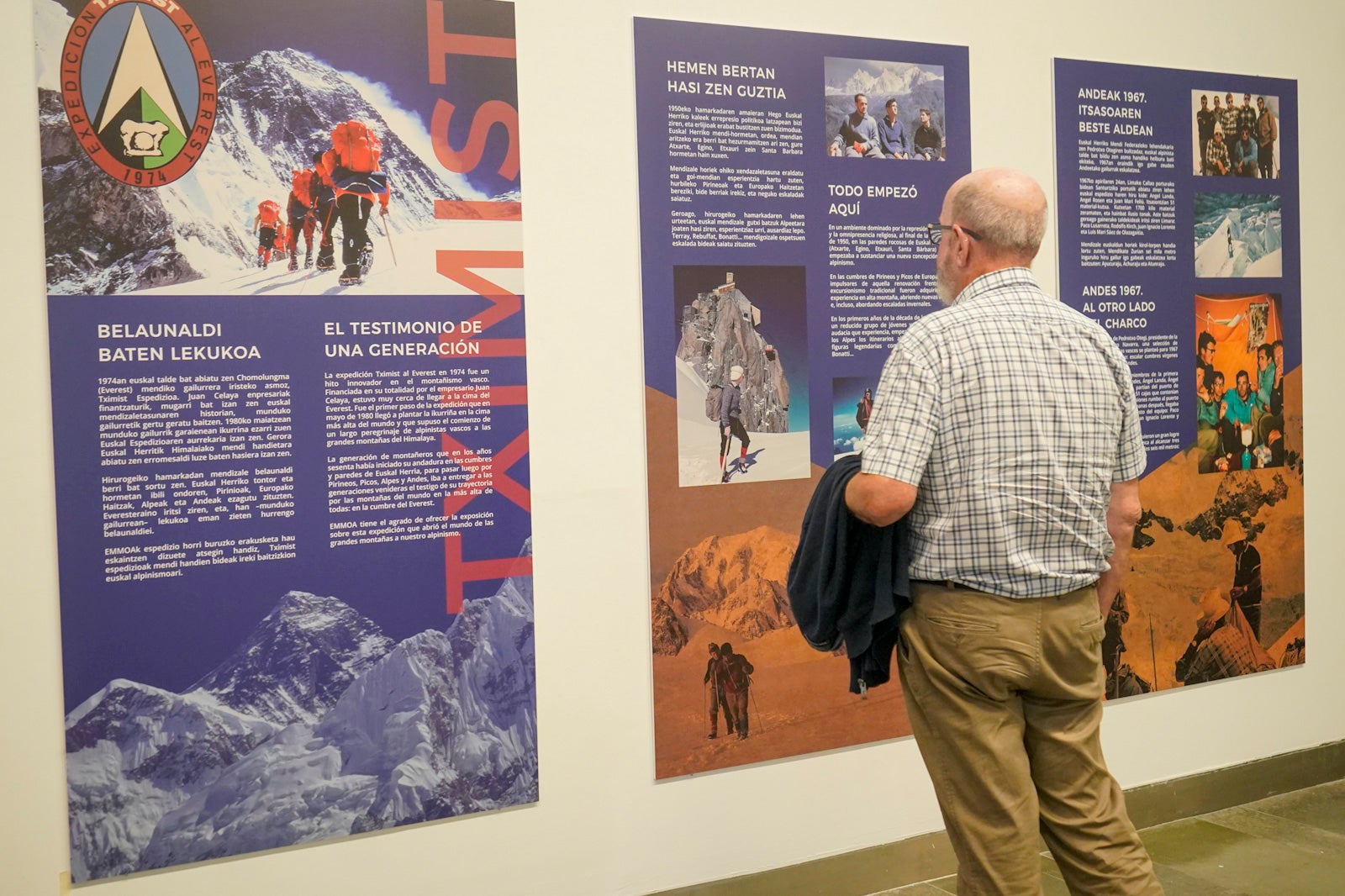 La exposición sobre la expedición Tximist al Everest, en imágenes