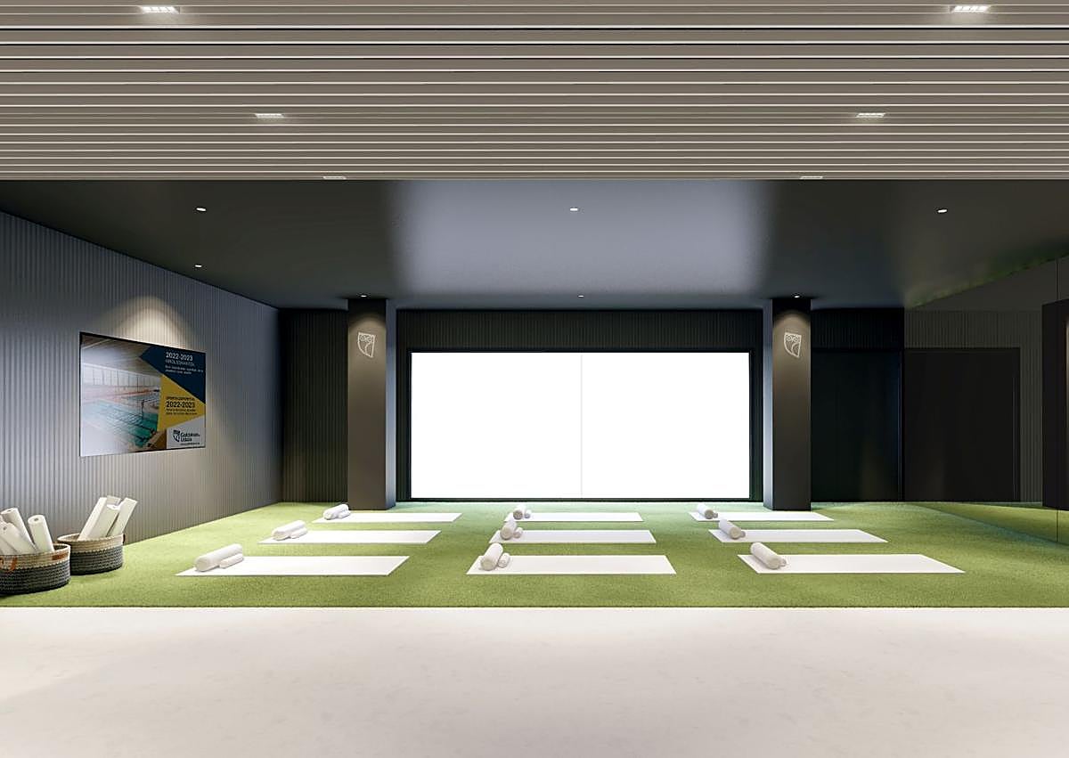 Imagen secundaria 1 - Infografías del futuro polideportivo de Urreta. 