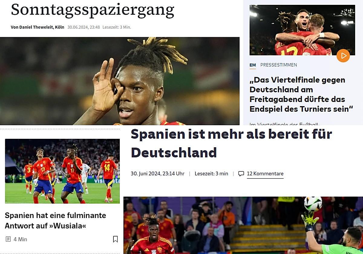 La prensa alemana teme a Nico Williams y Lamine Yamal: «Darán problemas a la defensa»