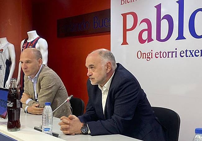 Laso y Fernández, durante su presentación.