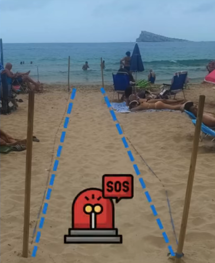 ¿Qué significan las líneas azules que se pueden ver en las playas de Benidorm?