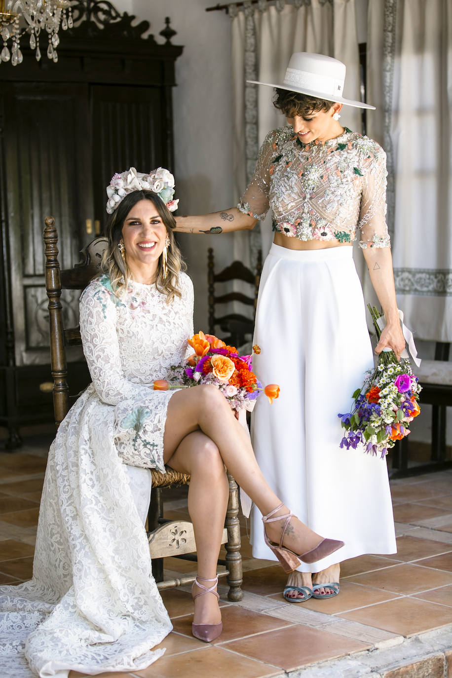 La boda mexicana de Carla y Ana, que encontraron sus looks soñados en Bilbao