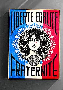 Imagen - 'Liberté, Egalité, Fraternité' de Obey.