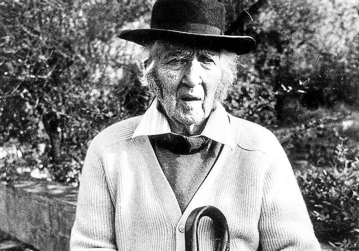 Robert Graves en Mallorca, donde vivió hasta su muerte a los noventa años.