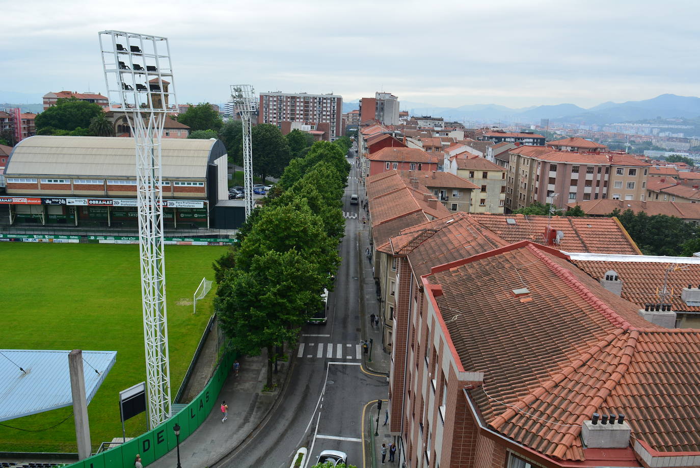 Vista aérea de la calle Alameda de las Llanas, que sufrirá una gran transformación.