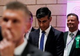 Sunak, hauteskundeen emaitzak ezagutu ostean.