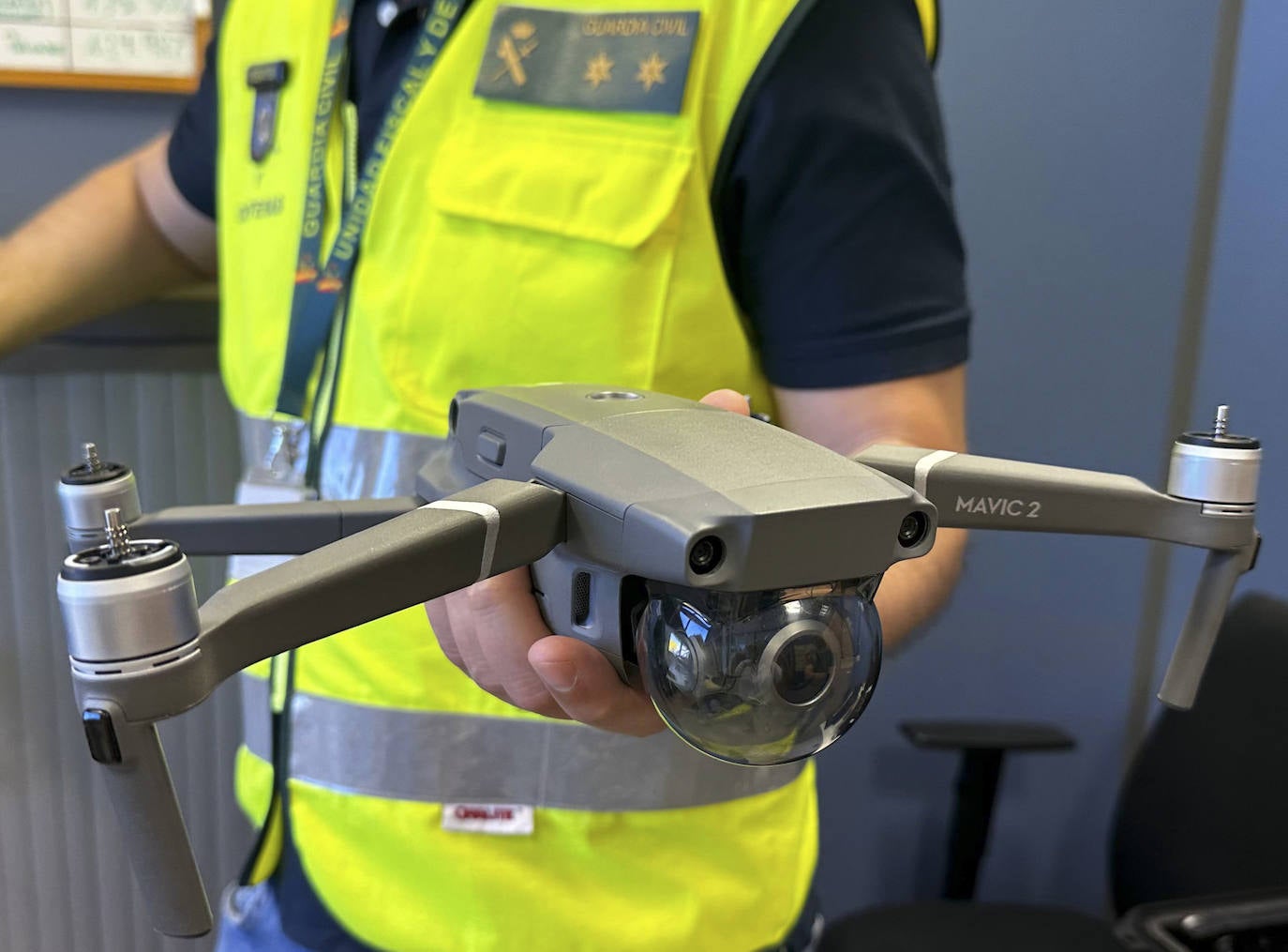 El nuevo dron que ha incorporado el equipo.