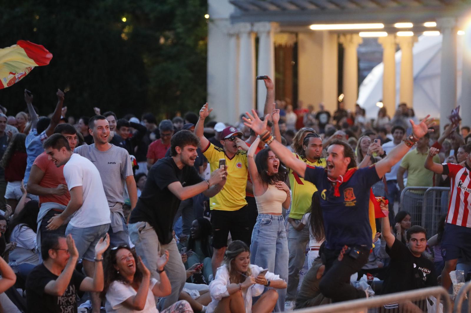 Celebración en el parque de Doña Casilda, en Bilbao.