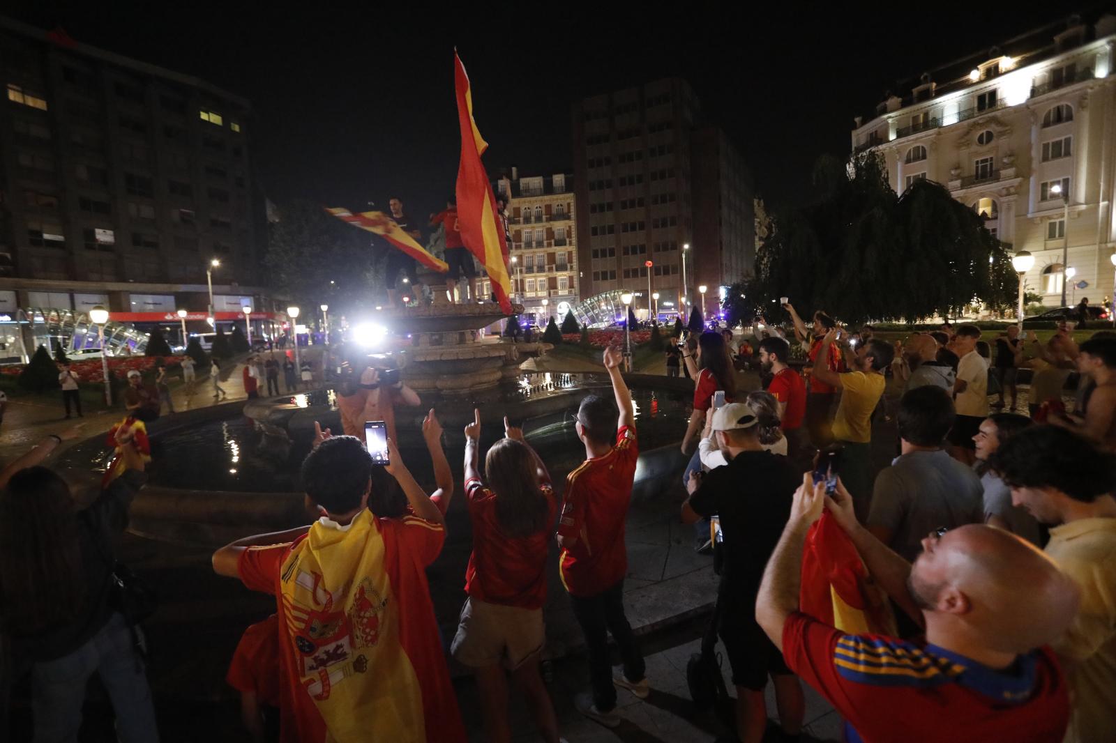 Celebración en la plaza Moyua de Bilbao.