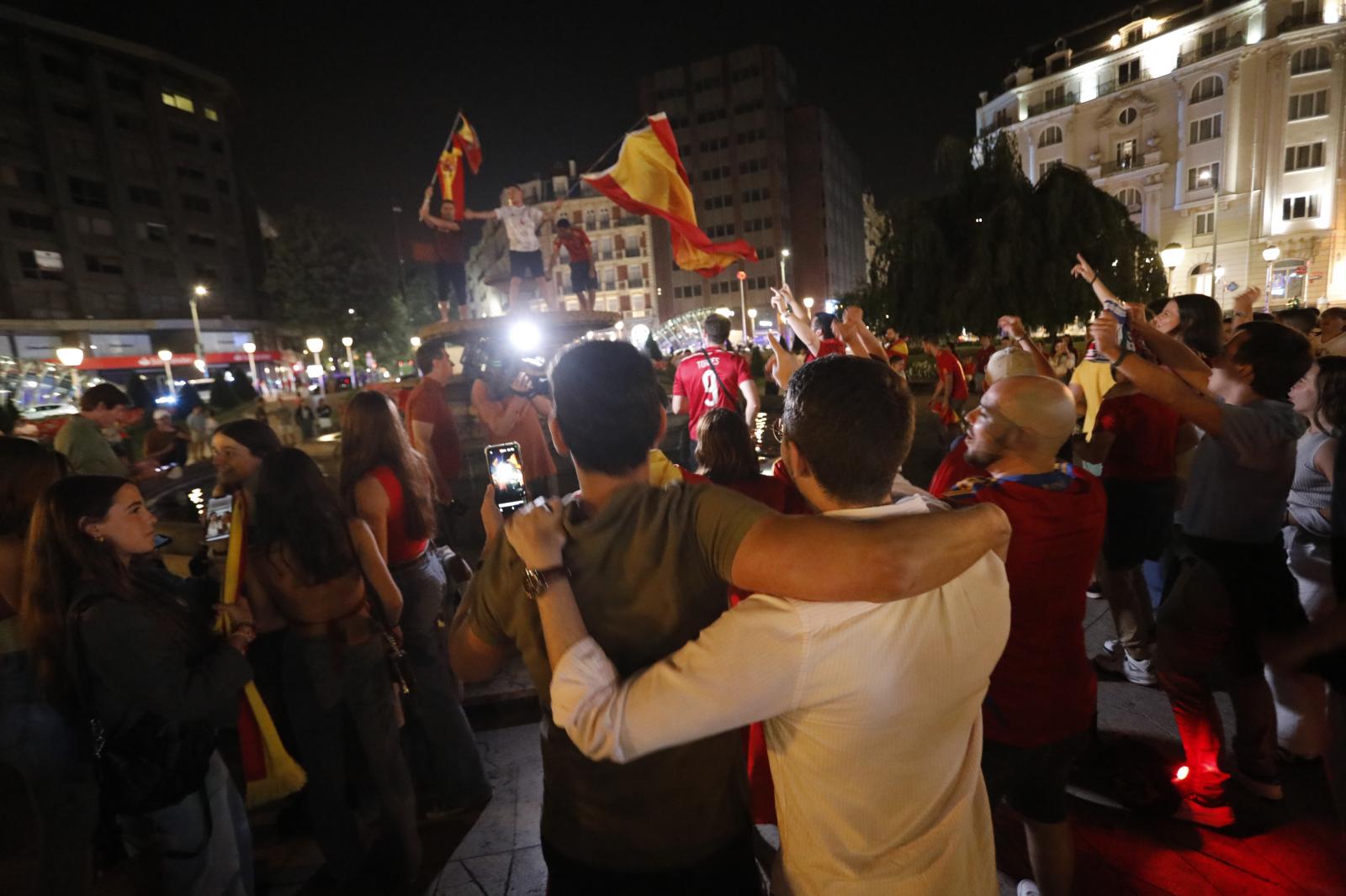 Celebración en la plaza Moyua de Bilbao.