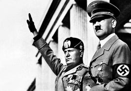 Benito Mussolini y Adolf Hitler.