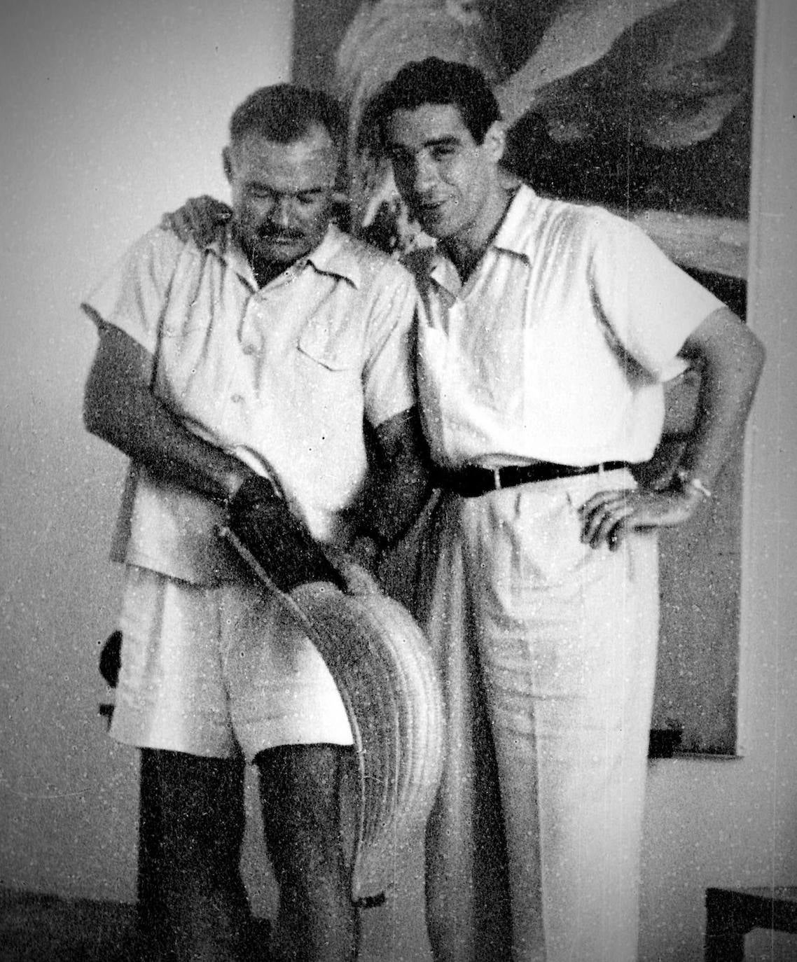 Hemingway y el pelotari Ermua, en La Habana.