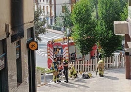 Los bomberos del parque de Basauri han sofocado el incendio.