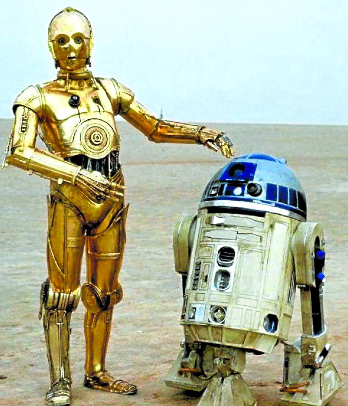 C-3PO, una versión masculina del robot de 'Metrópolis', y R2-D2, el personaje preferido de Lucas.