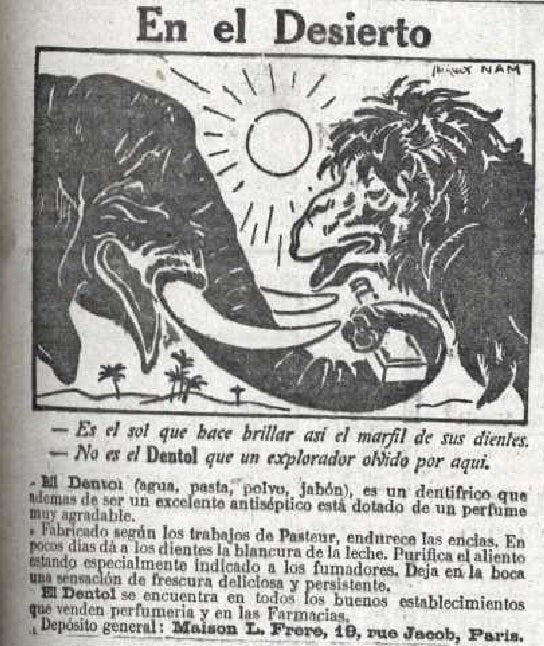 Imagen - El dentífrico Dentol daba a los dientes (y a los colmillos de elefante) «la blancura de la leche».