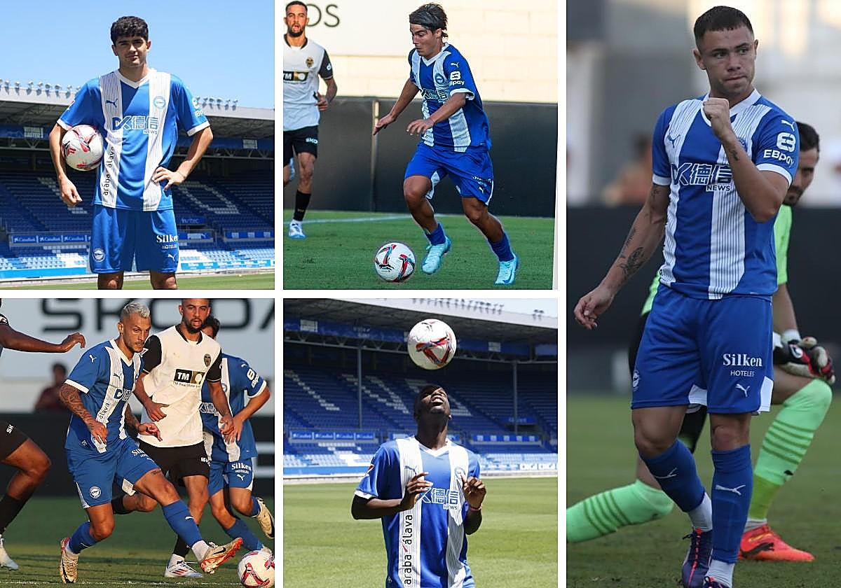 Novoa, Romero, Stoichkov, Diarra y Conechny.