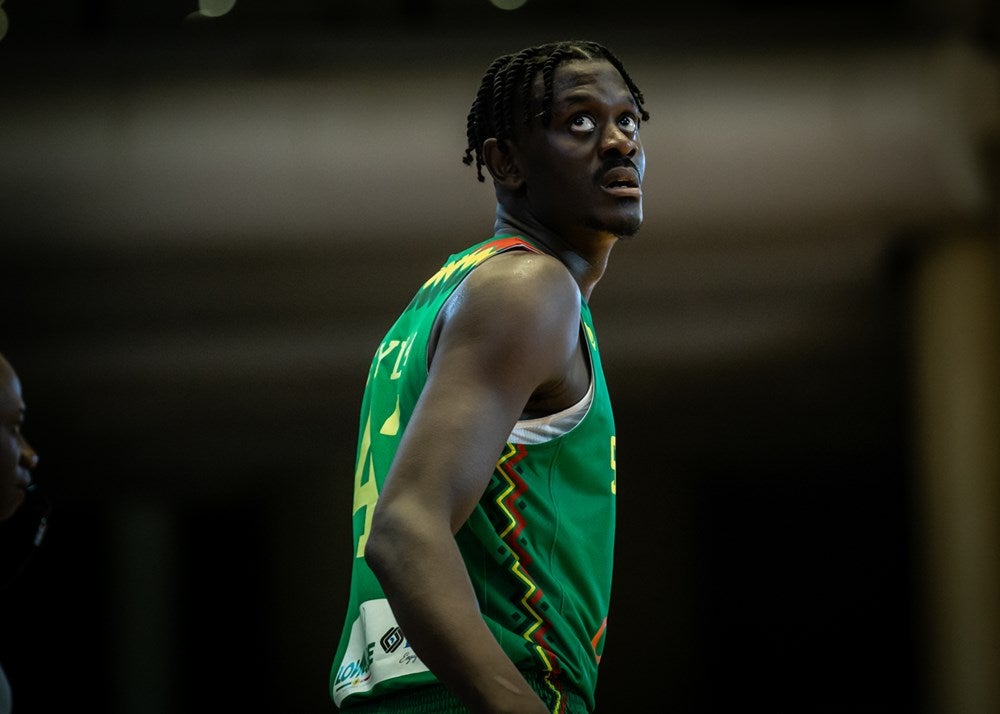 Amar Sylla, en un partido con la selección de Senegal