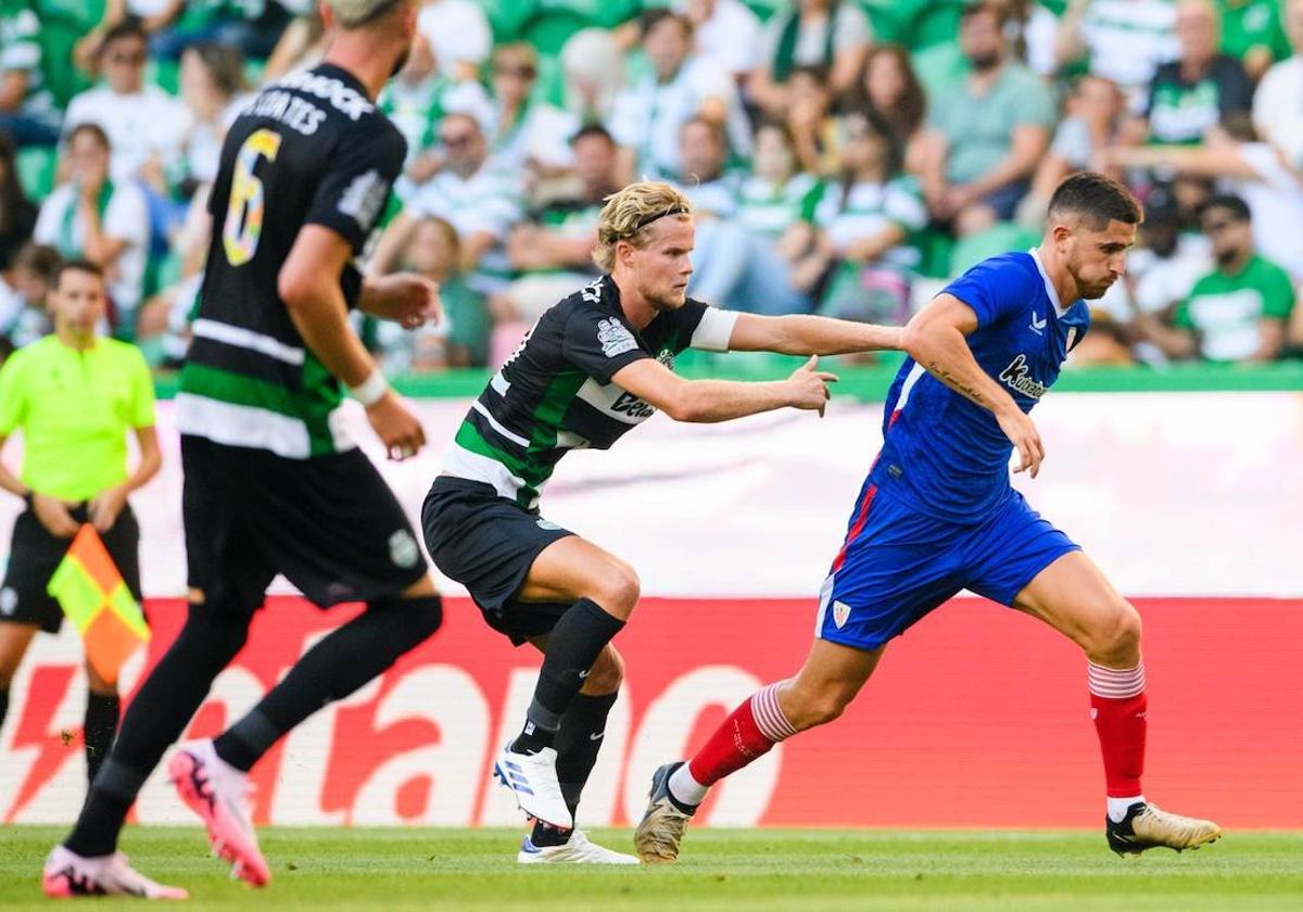 El Athletic no encontró caminos hacia la portería del Sporting de Portugal.