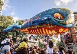 Imagen de archivo del Desfile de la Ballena, el año pasado por las calles de Bilbao