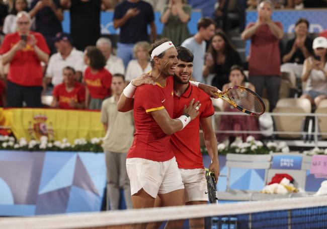 Nadal y Alcarazas, tras caer derrotados.