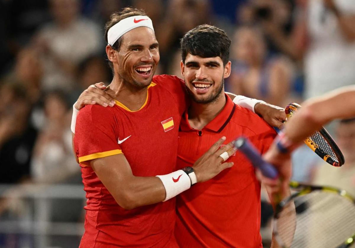 Nadal y Alcaraz durante estos Juegos Olímpicos.