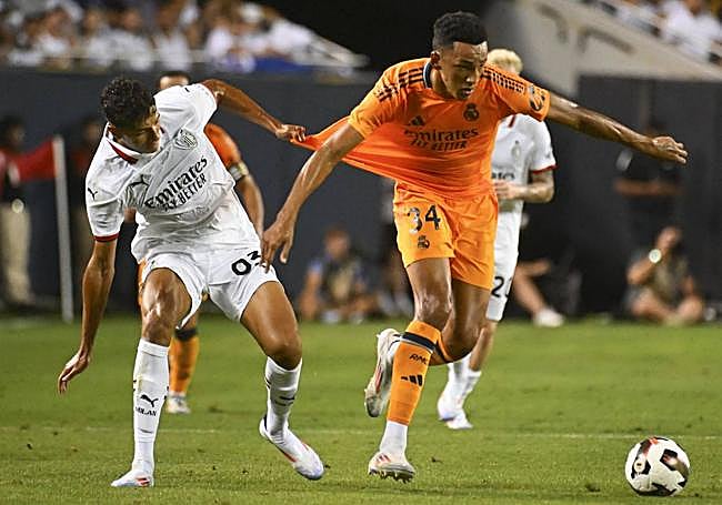 Rodríguez, ante el Milan con el Real Madrid en esta pretemporada.