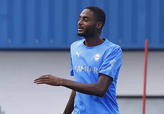 Abdallahi, durante la pretemporada del Alavés.