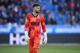 Sivera, durante un partido de la pasada temporada del Alavés.