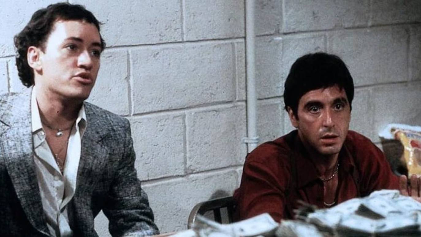 Ángel Salazar y Al Pacino en 'Scarface' (1983).